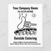 Ontwerp buiten de Cartoon van de Catering Flyer (Voorkant)