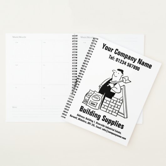 Ontwerp Cartoon bouwvoorraad Planner (Display)
