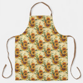 Ontwerp drie van de zonnebloem- en bijenreeks schort (Voorkant)