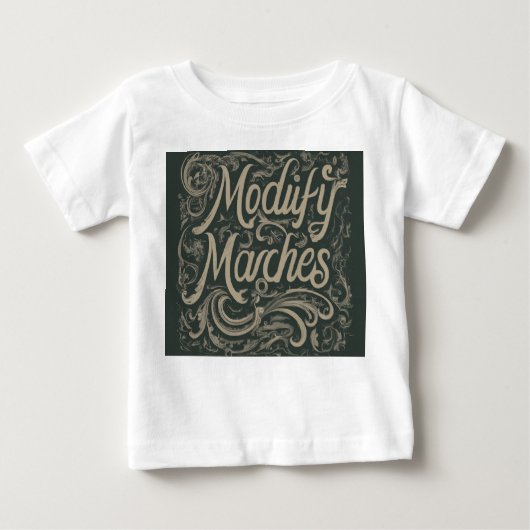 Ontwerp een T-shirt met de slogan "Modify Marches" (Voorkant)