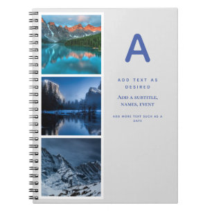 Ontwerp eigen Journal Gift met Initiaal voor tekst Notitieboek