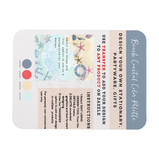 Ontwerp eigen strand kust Nauzale Magneet (Horizontaal)