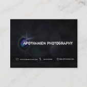 Ontwerp fotograaf visitekaartje (Achterkant)