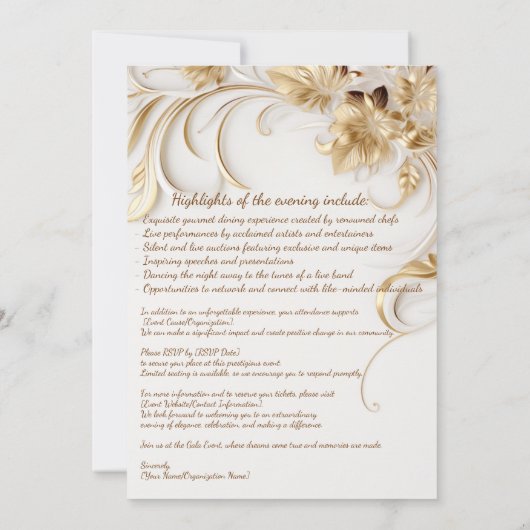 Ontwerp galabijeenkomst uitnodiging (Achterkant)