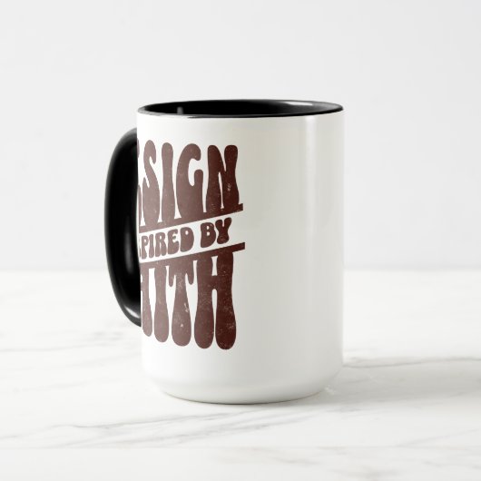 Ontwerp geïnspireerd door geloof mok (Voorkant links)