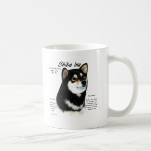 Ontwerp geschiedenis Shiba Inu (blk/tan) Koffiemok