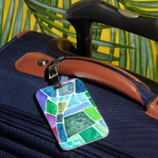 Ontwerp glas-in-lood bagagesticker bagagelabel