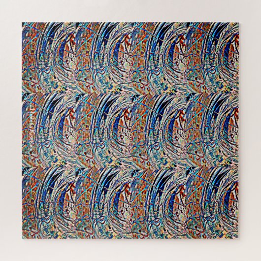 ONTWERP GLAS IN LOOD WAVES 2 LEGPUZZEL (Horizontaal)