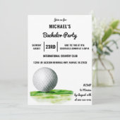 Ontwerp golfbal | Golf vrijgezellenfeest Kaart (Staand voorkant)