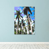 Ontwerp grafische handpalmen canvas afdruk (Insitu (Houten vloer))