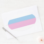 ONTWERP INTERSEX PRIDE STRIPES OVALE STICKER (Envelop)