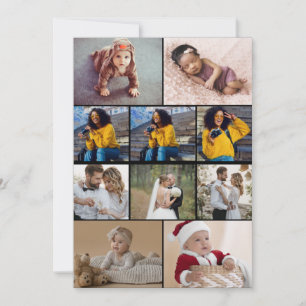 Ontwerp je eigen 10 fotocollage bedankkaart