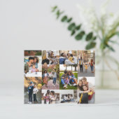 Ontwerp je eigen 10 fotocollage briefkaart (Staand voorkant)