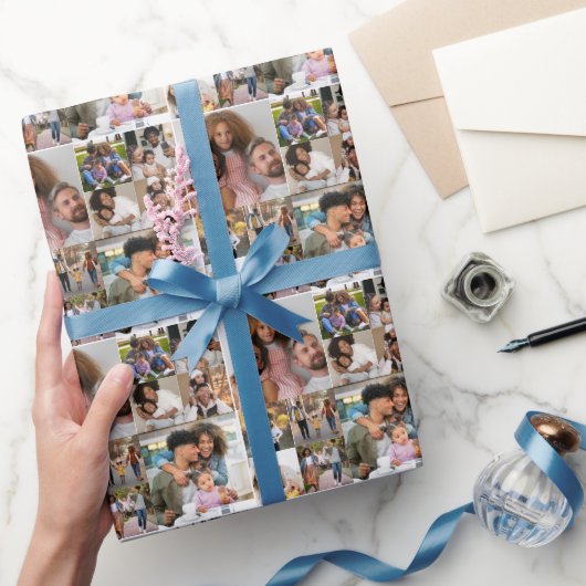 Ontwerp je eigen 10 fotocollage cadeaupapier (Geschenken)
