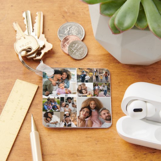 Ontwerp je eigen 10 fotocollage sleutelhanger (Bureau)