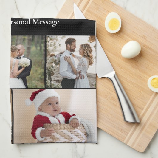 Ontwerp je eigen 10 fotocollage theedoek (Quarter Fold)