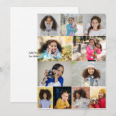 Ontwerp je eigen 11 fotocollage aankondiging (Voorkant / Achterkant)