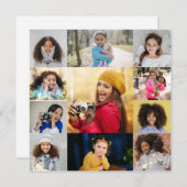 Ontwerp je eigen 11 fotocollage aankondiging (Voorkant / Achterkant)