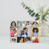 Ontwerp je eigen 11 fotocollage briefkaart (Staand voorkant)