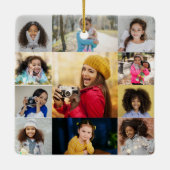 Ontwerp je eigen 11 fotocollage keramisch ornament (Achterkant)