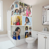 Ontwerp je eigen 12 fotocollage douchegordijn (In situ)