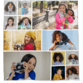 Ontwerp je eigen 12 fotocollage douchegordijn (Voorkant)