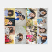 Ontwerp je eigen 12 fotocollage fleece deken (Voorkant (Horizontaal))