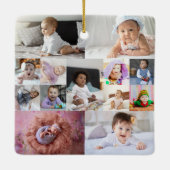 Ontwerp je eigen 13 fotocollage keramisch ornament (Achterkant)