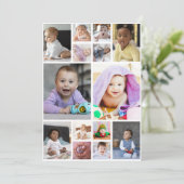 Ontwerp je eigen 14 fotocollage aankondiging (Staand voorkant)