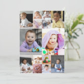 Ontwerp je eigen 14 fotocollage bedankkaart (Staand voorkant)