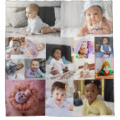 Ontwerp je eigen 14 fotocollage douchegordijn (Voorkant)