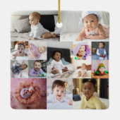 Ontwerp je eigen 14 fotocollage keramisch ornament (Achterkant)