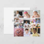 Ontwerp je eigen 15 fotocollage bedankkaart (Voorkant / Achterkant)