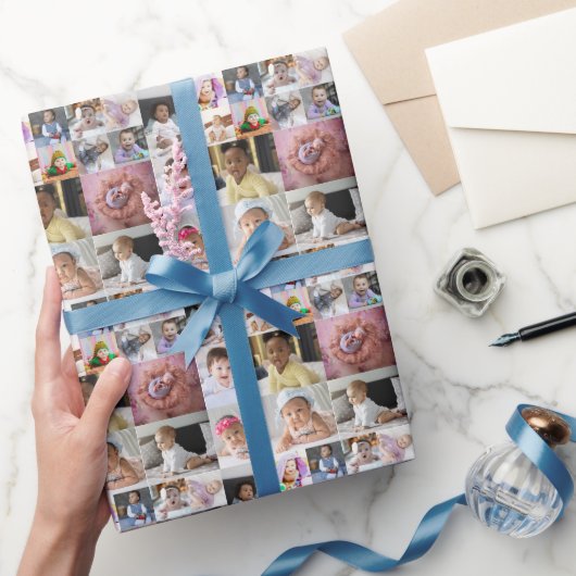 Ontwerp je eigen 15 fotocollage cadeaupapier (Geschenken)