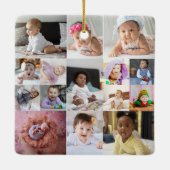 Ontwerp je eigen 15 fotocollage keramisch ornament (Achterkant)