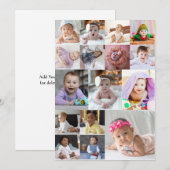 Ontwerp je eigen 16 fotocollage bedankkaart (Voorkant / Achterkant)