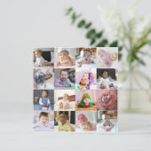 Ontwerp je eigen 16 fotocollage kaart (Staand voorkant)