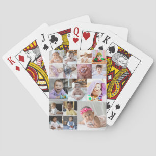 Ontwerp je eigen 16 fotocollage pokerkaarten