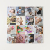 Ontwerp je eigen 16 fotocollage wandkleed (Voorkant (horizontaal))