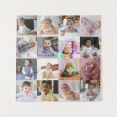 Ontwerp je eigen 16 fotocollage wandkleed (Voorkant)