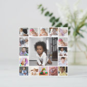 Ontwerp je eigen 17 fotocollage aankondiging (Staand voorkant)