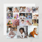 Ontwerp je eigen 18 fotocollage aankondiging (Voorkant / Achterkant)