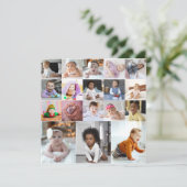 Ontwerp je eigen 18 fotocollage aankondiging (Staand voorkant)