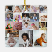 Ontwerp je eigen 18 fotocollage keramisch ornament (Voorkant)