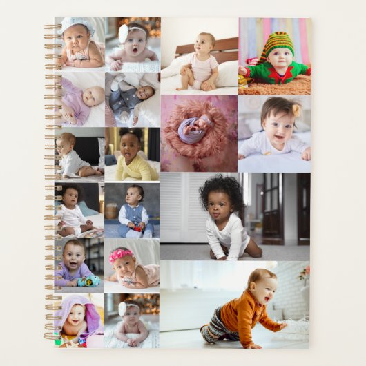 Ontwerp je eigen 18 fotocollage planner (Voorkant)