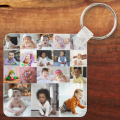 Ontwerp je eigen 18 fotocollage sleutelhanger (Achterkant)