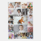 Ontwerp je eigen 19 fotocollage theedoek (Verticaal)