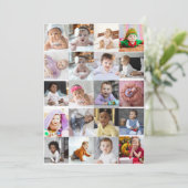 Ontwerp je eigen 20 fotocollage aankondiging (Staand voorkant)