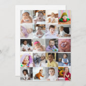 Ontwerp je eigen 20 fotocollage aankondiging (Voorkant / Achterkant)