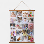 Ontwerp je eigen 20 fotocollage hangend wandkleed (Voorkant)
